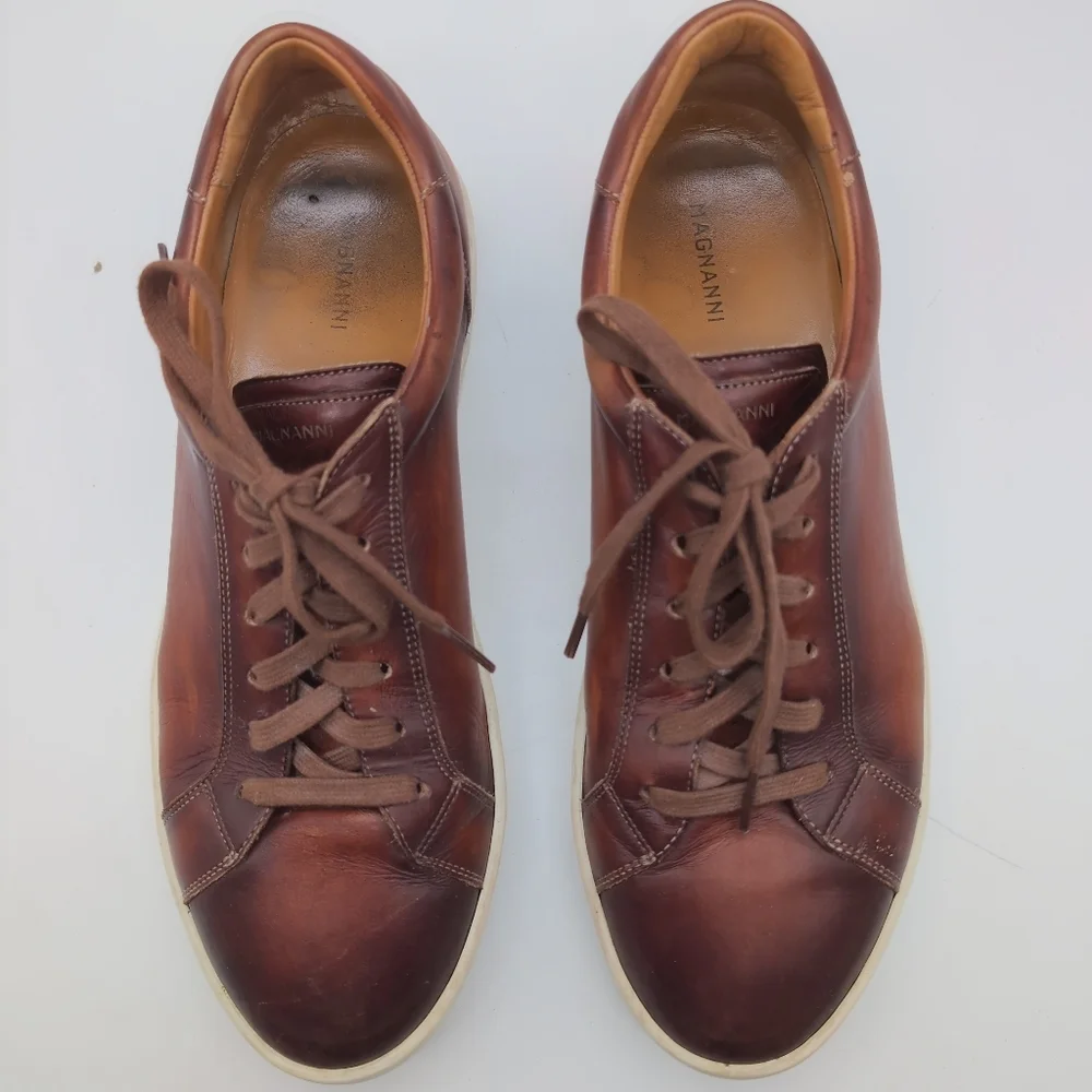 Magnanni Costa Lo Men's Shoes Sneakers Sz 12 Cognac - Picture 3 of 7